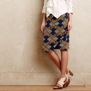 Anthropologie Kanara Geometric Pencil Skirt